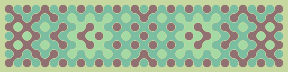 Multicolor truchet tiling connections illustration