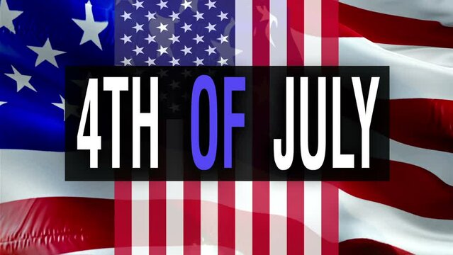 Fourth of July. USA holiday flag background. Independence day celebration, Memorial Day of USA. 4th of July flag United States design isolated on USA background. Declaration of Independence
