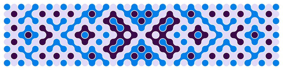 Multicolor truchet tiling connections illustration
