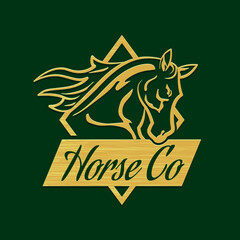 horse diamond illustration icon symbol simple logo