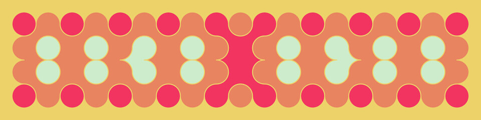 Multicolor truchet tiling connections illustration