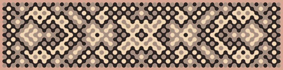 Multicolor truchet tiling connections illustration