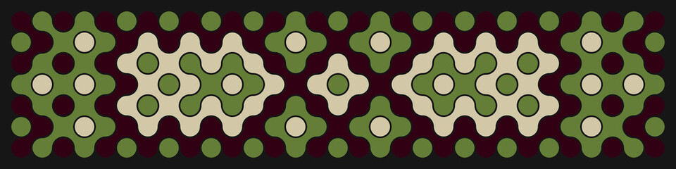 Multicolor truchet tiling connections illustration
