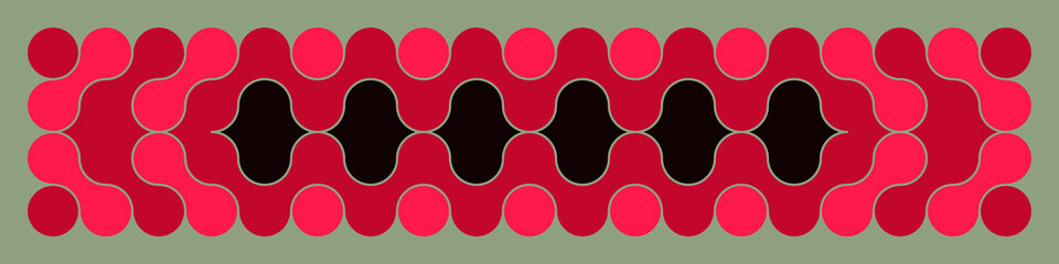 Multicolor truchet tiling connections illustration