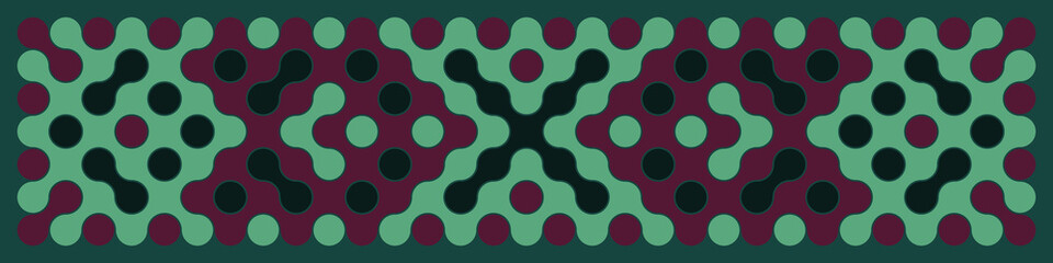 Multicolor truchet tiling connections illustration