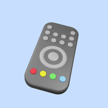 3d illustration object icon remote tv 3d render style