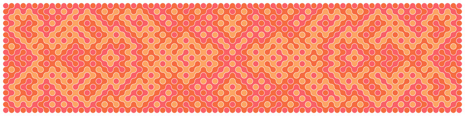 Multicolor truchet tiling connections illustration