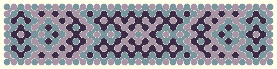 Multicolor truchet tiling connections illustration