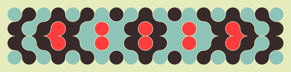 Multicolor truchet tiling connections illustration