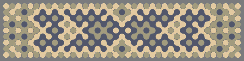 Multicolor truchet tiling connections illustration