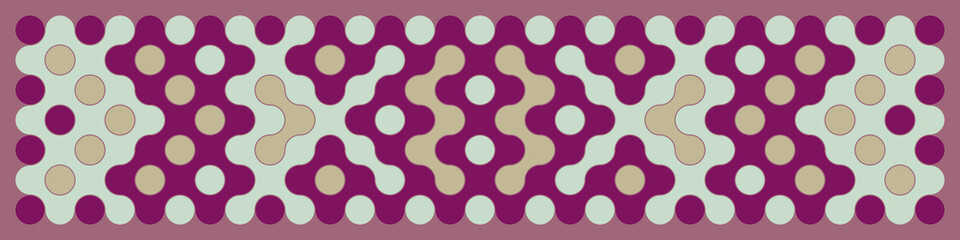 Multicolor truchet tiling connections illustration