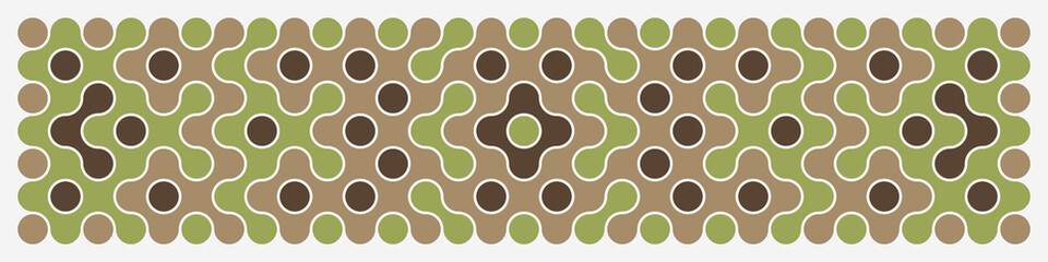 Multicolor truchet tiling connections illustration