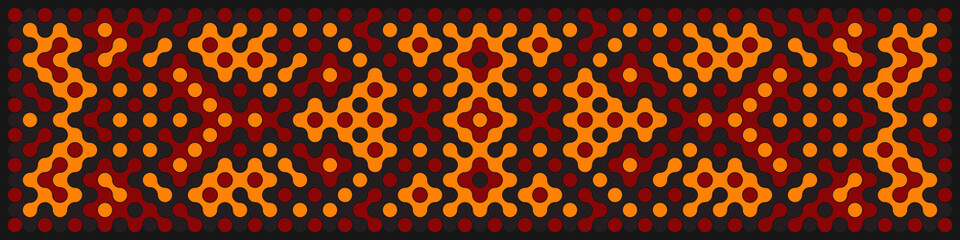 Multicolor truchet tiling connections illustration