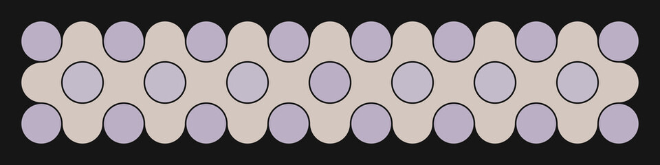 Multicolor truchet tiling connections illustration