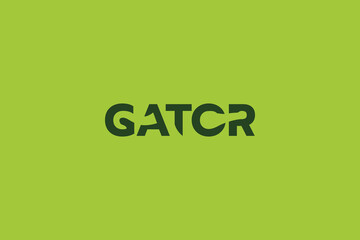 gator logo with gator lettering and hidden alligator between the letters.