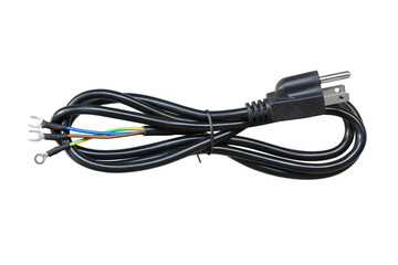 Power extension cord (with clipping path) isolated on white background