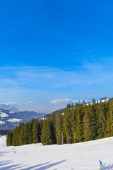 Skigebiet Laterns-Gapfohl in Vorarlberg, Österreich 