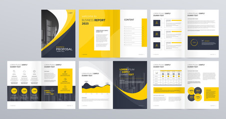 Fototapeta na wymiar business brochures template layout design with cover page for company profile, annual report, flyers, presentations, magazine, and book with a4 size scale for editable.