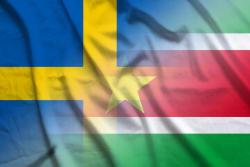 Sweden and Suriname political flag international relations SUR SWE