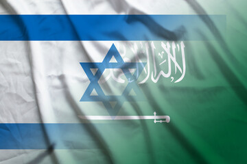 Israel and Saudi Arabia official flag international relations SAU ISR