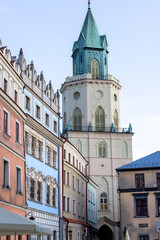Trinitarian Tower, view from the main square, Lublin, Poland