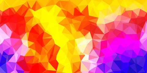 Light pink, yellow vector gradient polygon wallpaper.