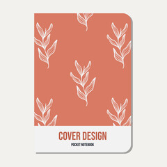 modern hand-drawn sheet cover design - pocket notebook. Planner, diary, cover, stationery, sheet pattern