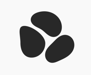 Three pebbles stones icons.