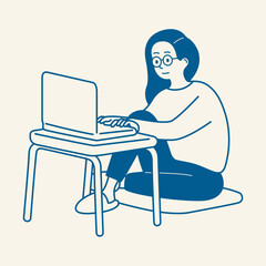 person with laptop