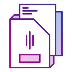 folder and document icons on transparent background