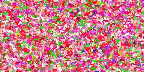 Light pink, green vector layout with triangle forms.