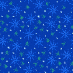 Fototapeta na wymiar Abstract winter season ornate star background. Seamless vector pattern with black snowflakes on a white background. For fabric, textile, brown paper, cards, invitations, wallpaper, web design. 