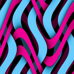 Bright multicolor background. Blue red wavy pattern.	
