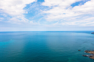 13-Layer Remains (Remains of Copper Refinery) Aerial View in Yinyang Sea of Shuinandong, Ruifang District, New Taipei, Taiwan.