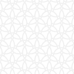 Seamless vector ornament. Modern wavy background. Geometric modern light grey pattern