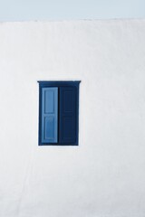 Obraz na płótnie Canvas Blue Window in Amorgos, Greece