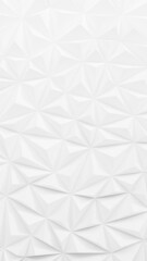 Abstract white low poly background with copy space 3d render