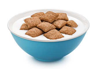 Chocolate corn pads isolated on white background