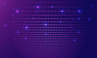 Futuristic meta verse background, wire frame. Neon glow, lines of light.