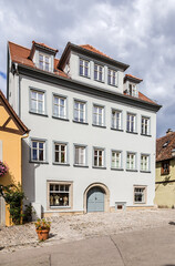 Fototapeta na wymiar Rothenburg ob der Tauber, Germany. Old building at Herrngasse