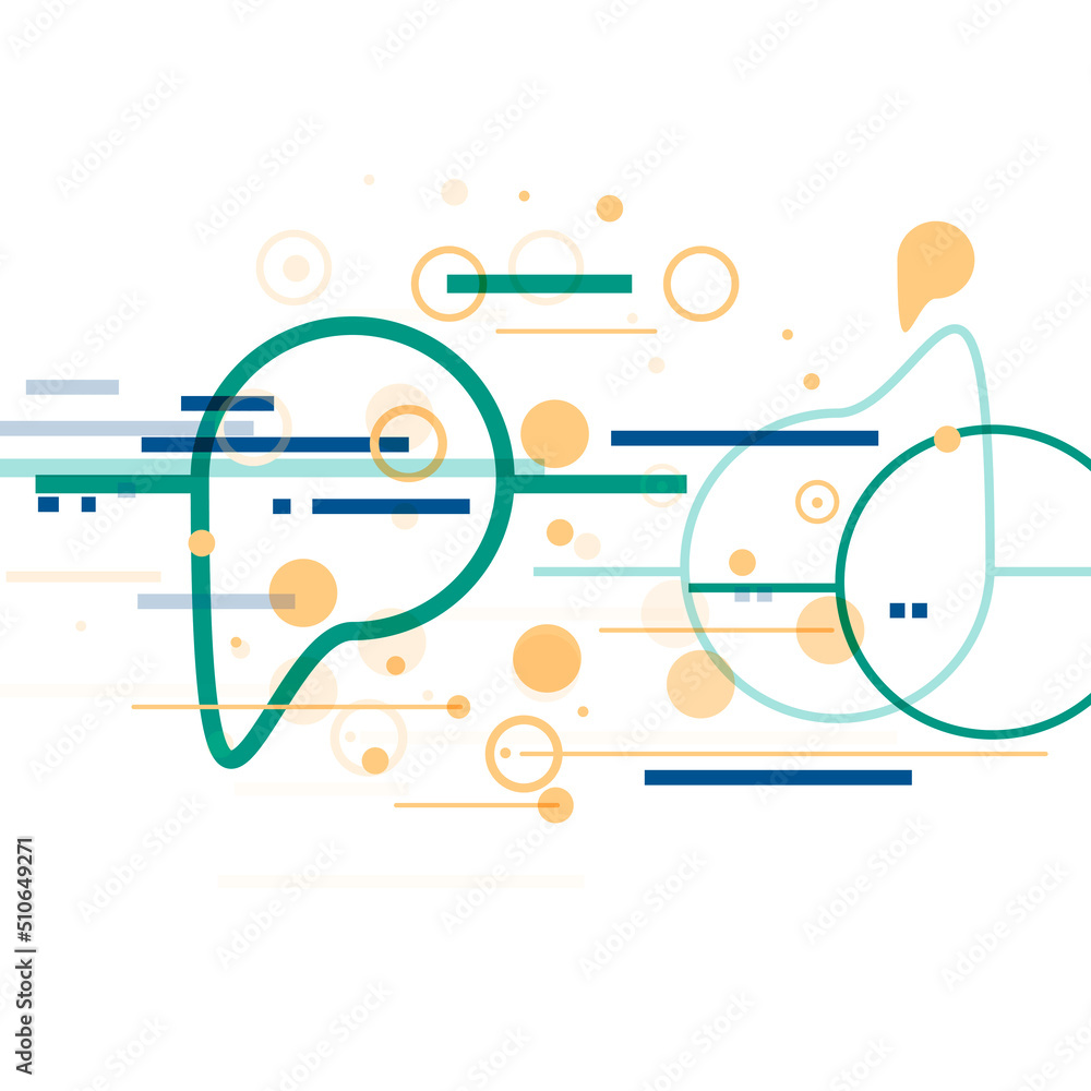 Aufkleber set of abstract shapes in soothing colors for modern design. vector background