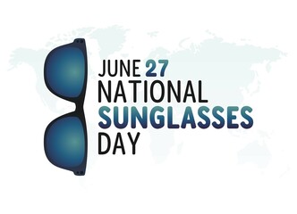 vector graphic of national sunglasses day good for national sunglasses day celebration. flat design. flyer design.flat illustration.