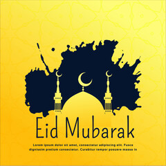 People hugging and wishing Eid Mubarak  with mosque water color and Islamic background