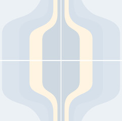 Tile pattern design. Curvy backdrop. Vector. 