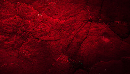 Lava frozen. Paint spots. Wall red abstraction. Dark Backgrounds. Rock surface with cracks. Rock...