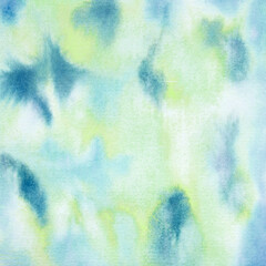 Abstract pattern watercolor background yellow blue