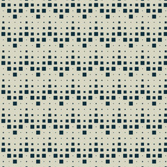 Geometric squares navy blue beige pattern background design element illustration.