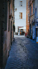 Fototapeta na wymiar Rome street in the Jewish district