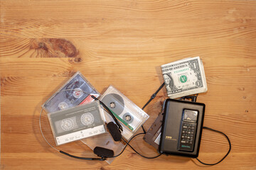 cassette with money