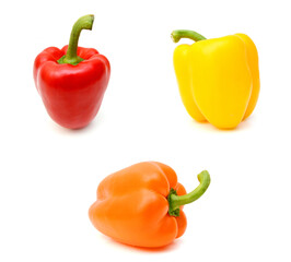 Colorful pepper isolated on white background